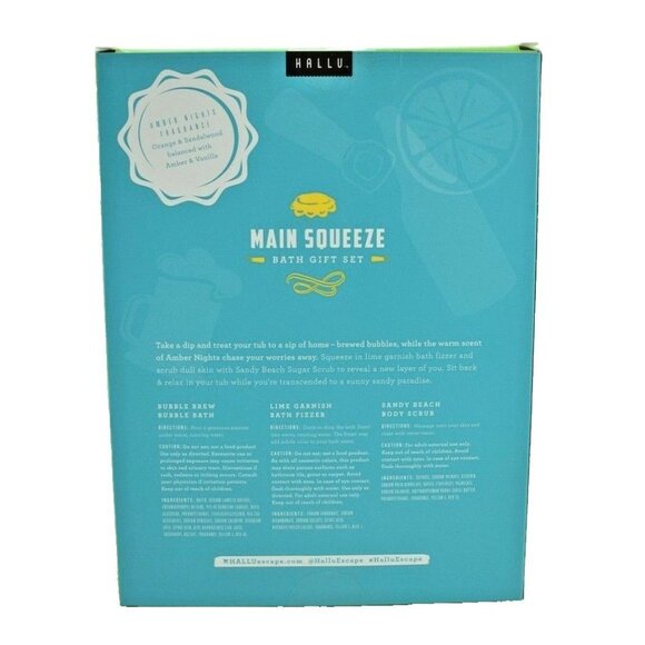 Bubble Bath 3 Piece Gift Set New Main Squeeze Escape by Peyton - Picture 2 of 5